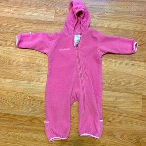 Baby/ toddler 12month pink Columbia fleece snowsuit